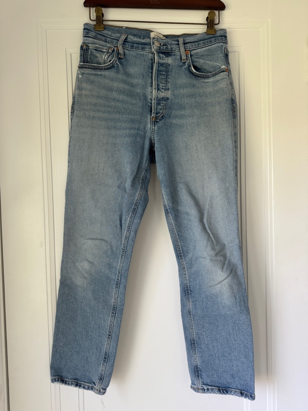 Citizens of Humanity 27 Charlotte Crop Light Wash Straight Leg Jeans blue
